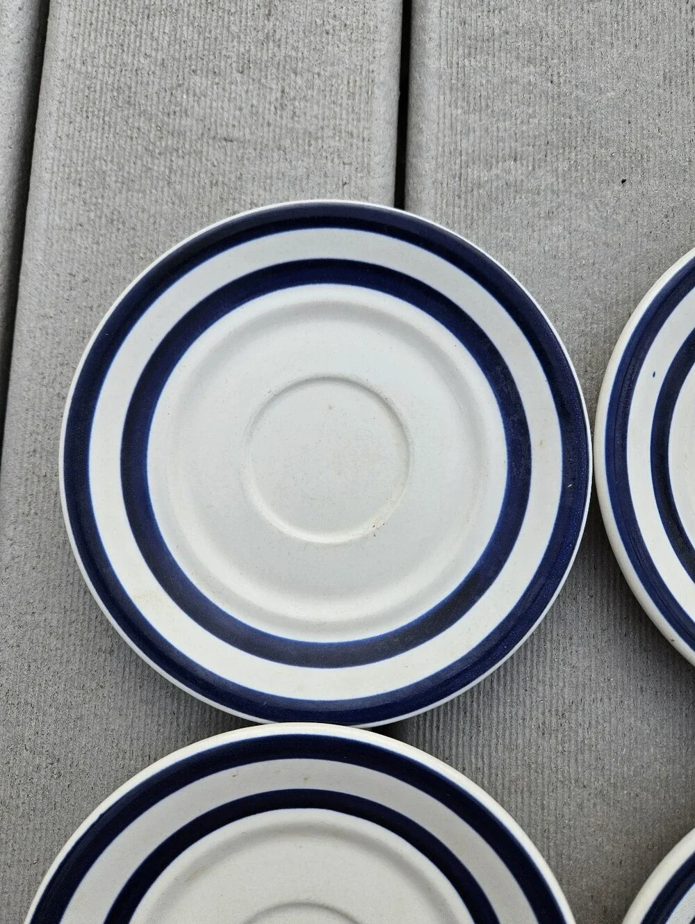 Mikasa, P7004 Lifestyle SQUARE DANCE BLUE, Set of 4 Saucer Plates 6.25